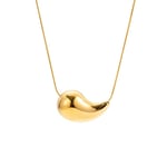 Gold color / 1 Piece Simple Classic Style Droplet Shape Stainless Steel  Gold Color Women's Pendant Necklaces Picture3